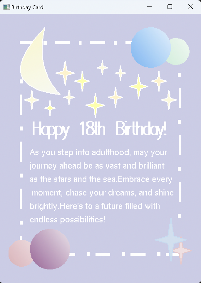 Interactive 2D Birthday Card – OpenGL Graphics Programming